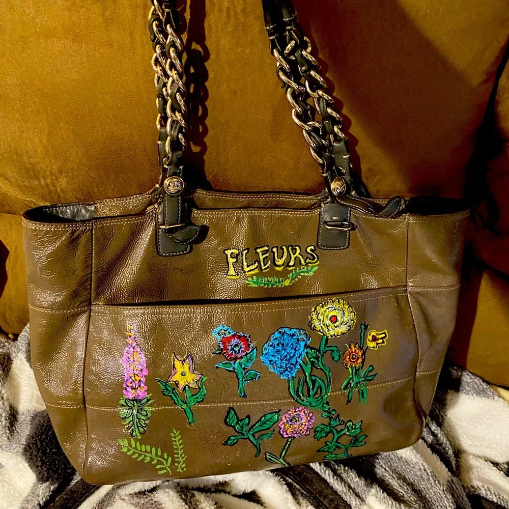 Coach purse painted - Picture 1 of 2